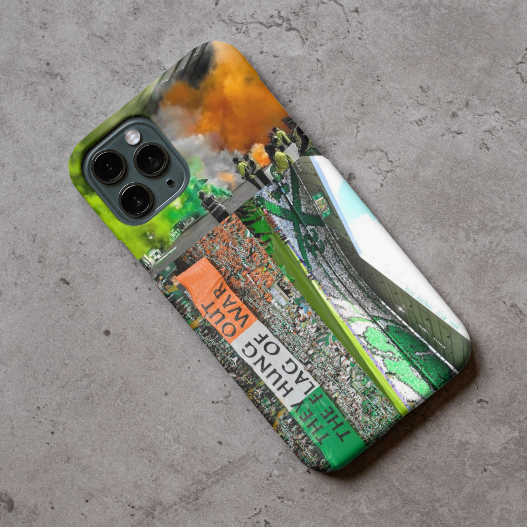 Glasgow Green & White Collection Premium Rubber Silicone Phone Case