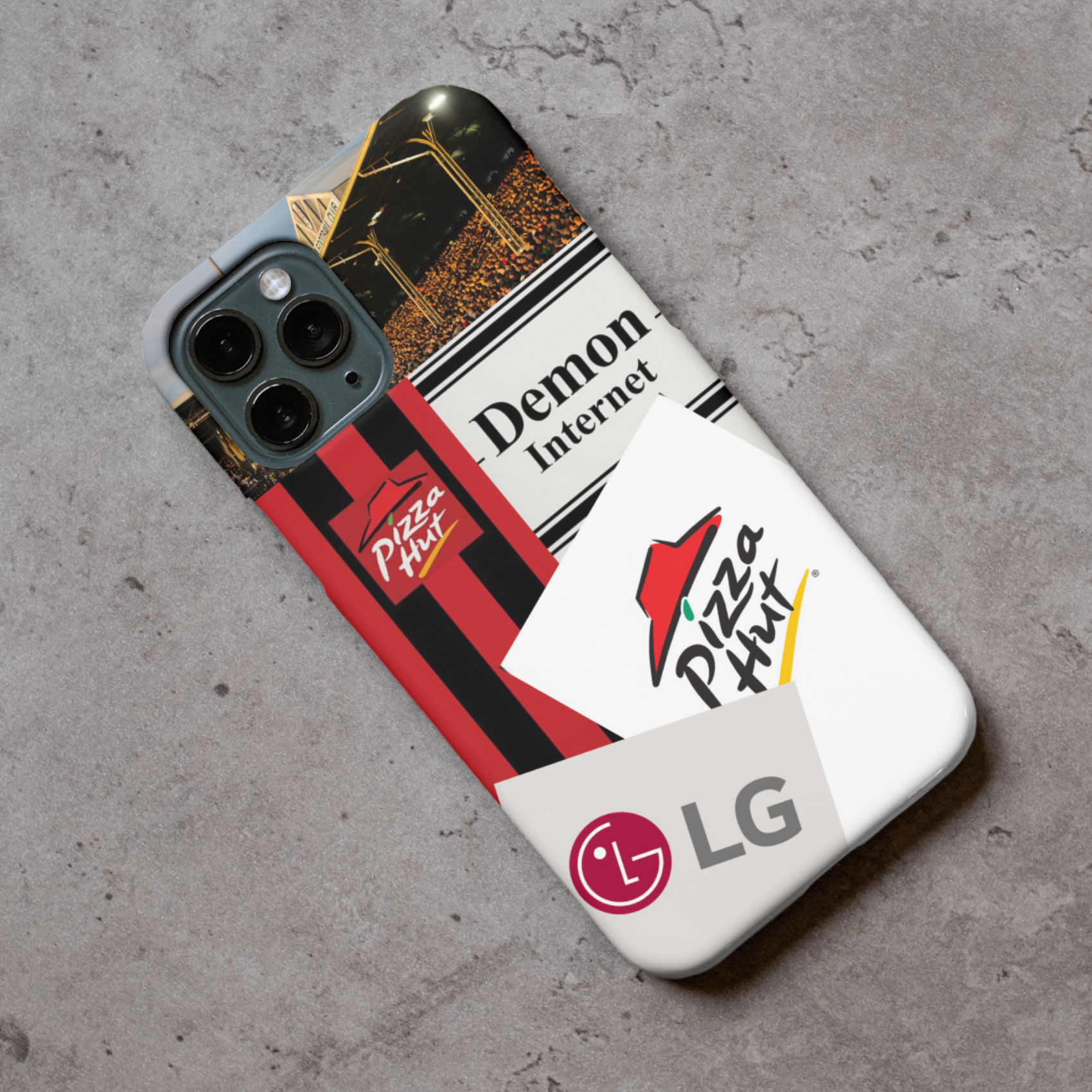 Fulham Retro Shirt Collage Protective Premium Hard Rubber Silicone Phone Case Cover