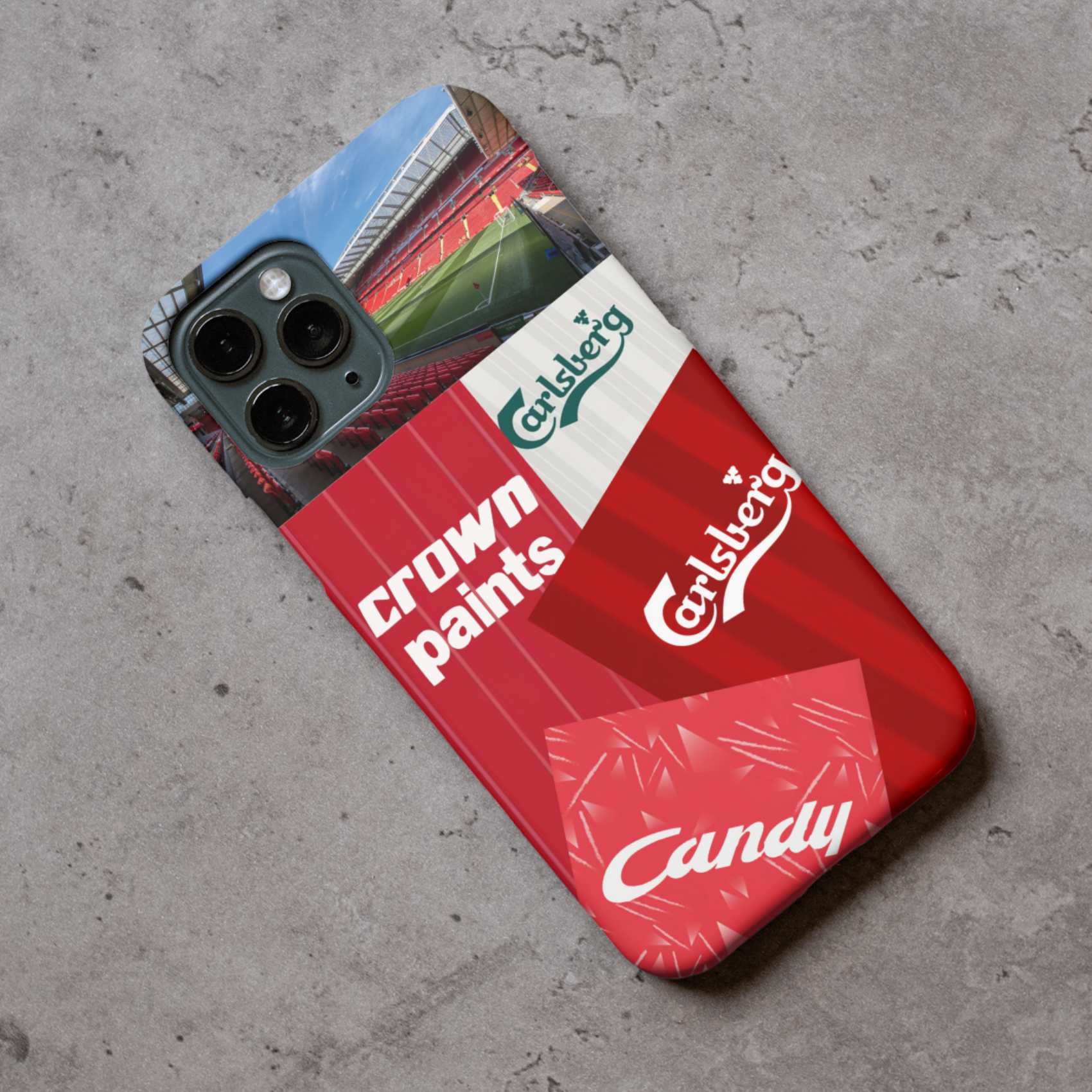 Liverpool Collage Retro Shirt Protective Premium Hard Rubber Silicone Phone Case Cover