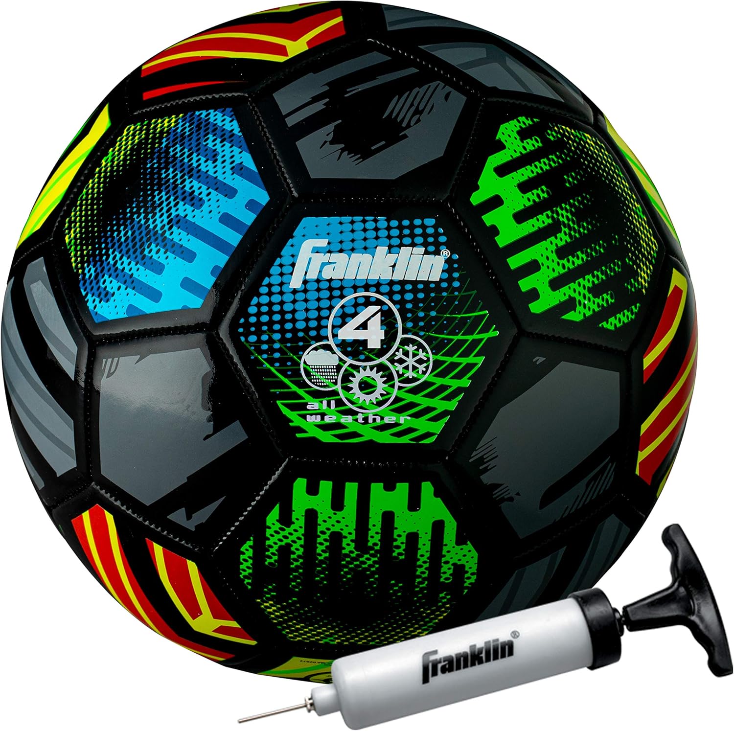 Franklin Sports Mystic Soccer Balls - Soccer Ball and Air Pump Sets - Multiple Size Soccer Balls - Soft Cover - Perfect for Kids and Adults