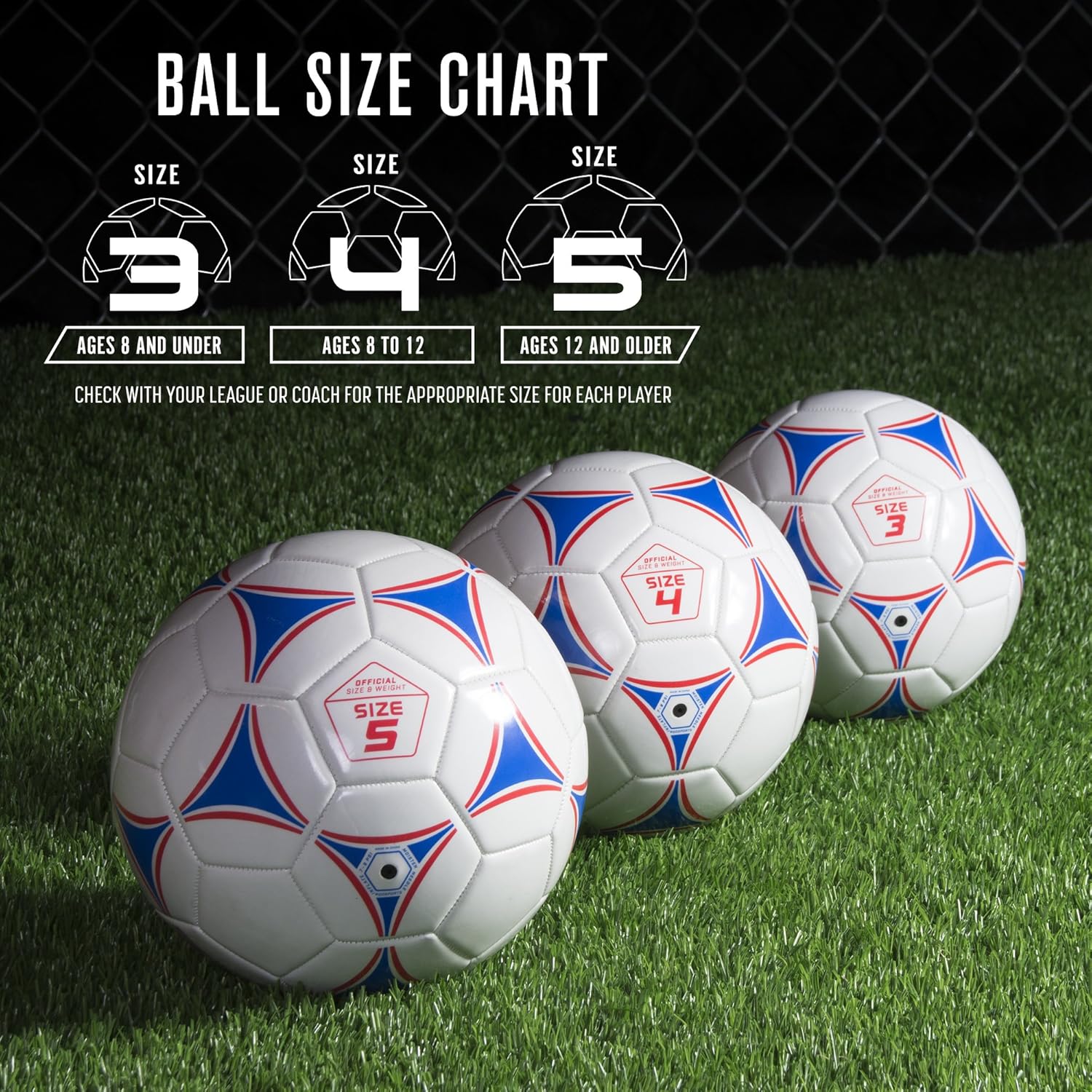 GoSports Premier Soccer Balls - Single or 6 Pack - Sizes 3, 4, 5, with Ball Pump - Image 6