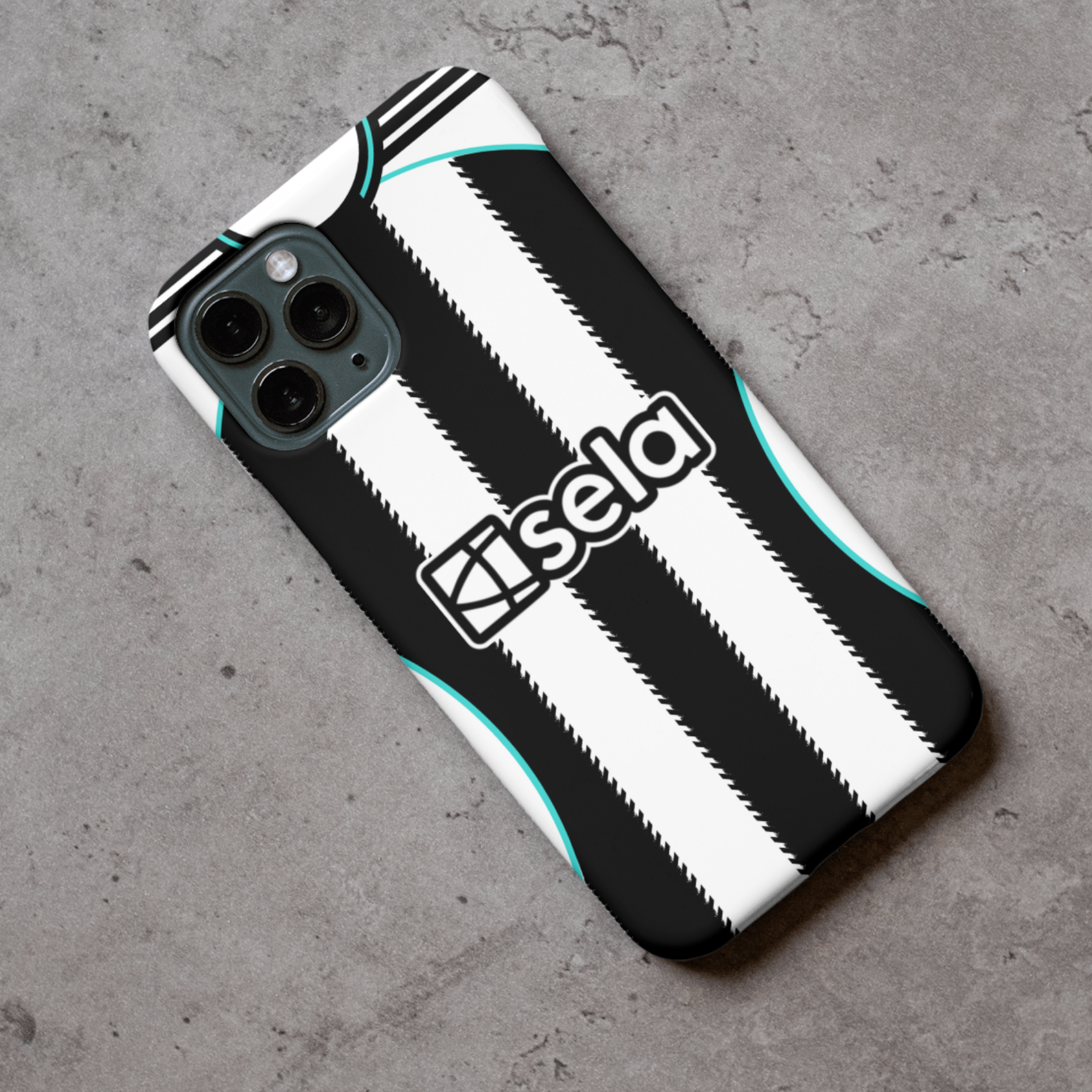 Newcastle United Home 2025/26 Protective Premium Hard Rubber Silicone Phone Case Cover