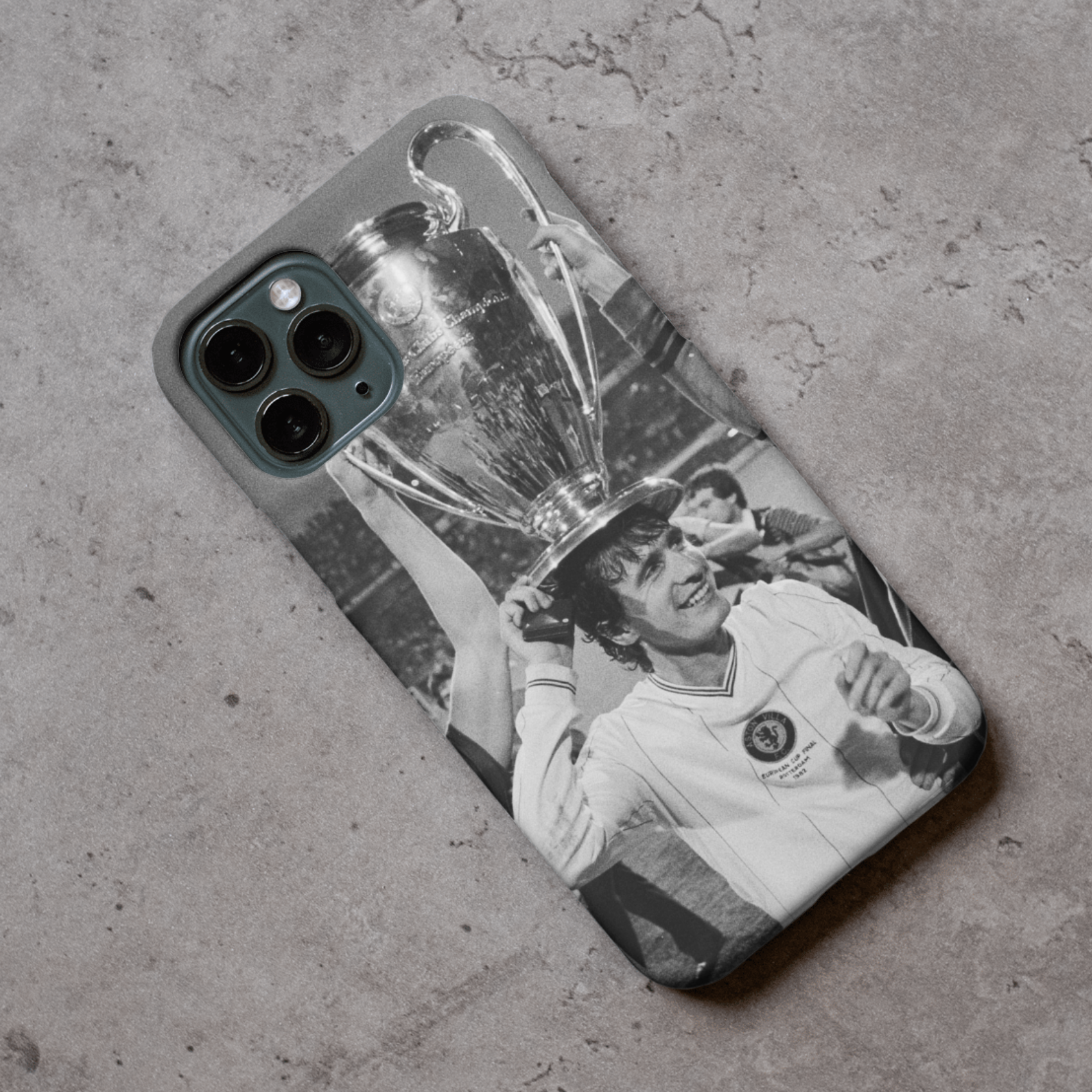 Aston Villa 1982 European Cup Protective Premium Hard Rubber Silicone Phone Case Cover