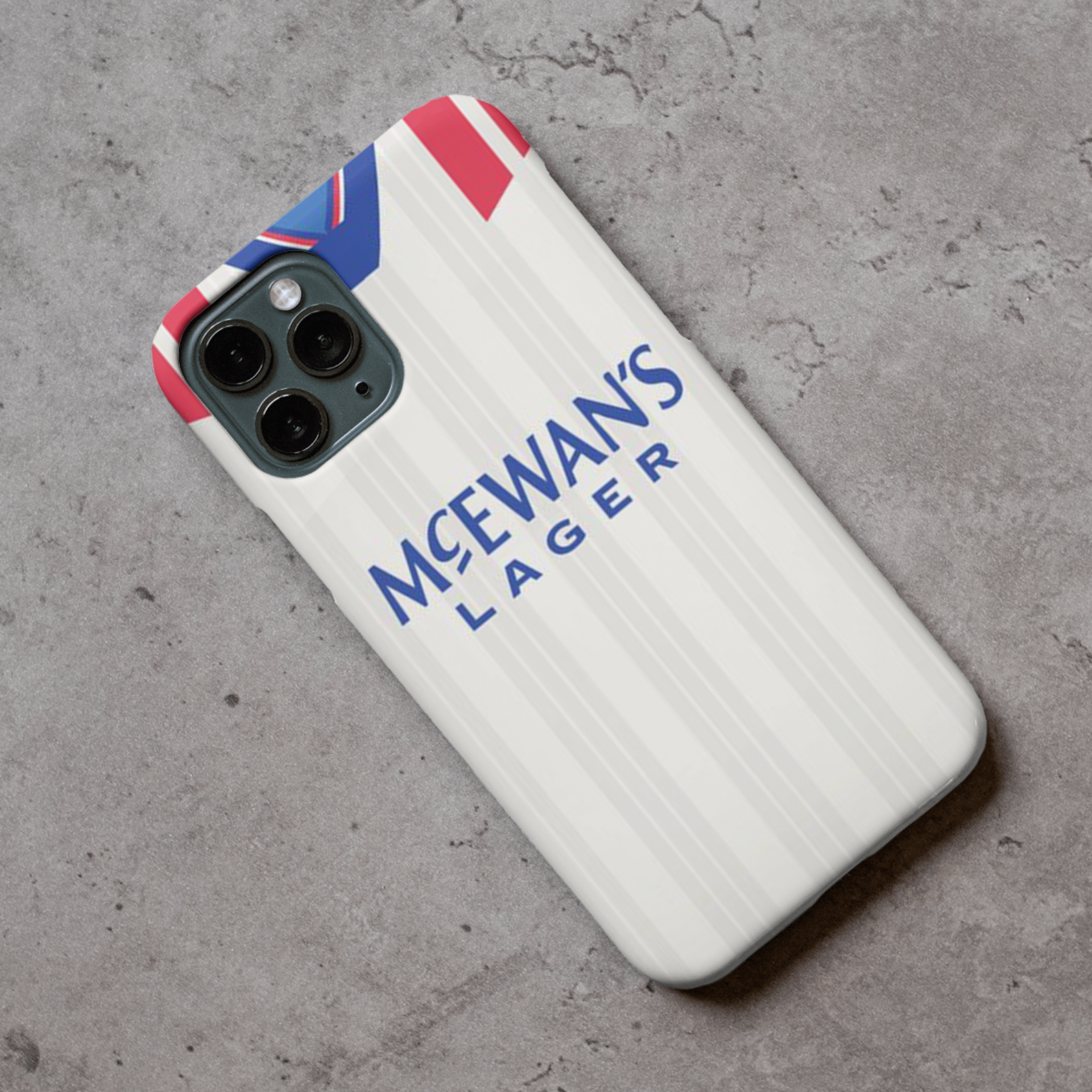 Rangers Retro Away Football Shirt Premium Protective Silicone Rubber Phone Case