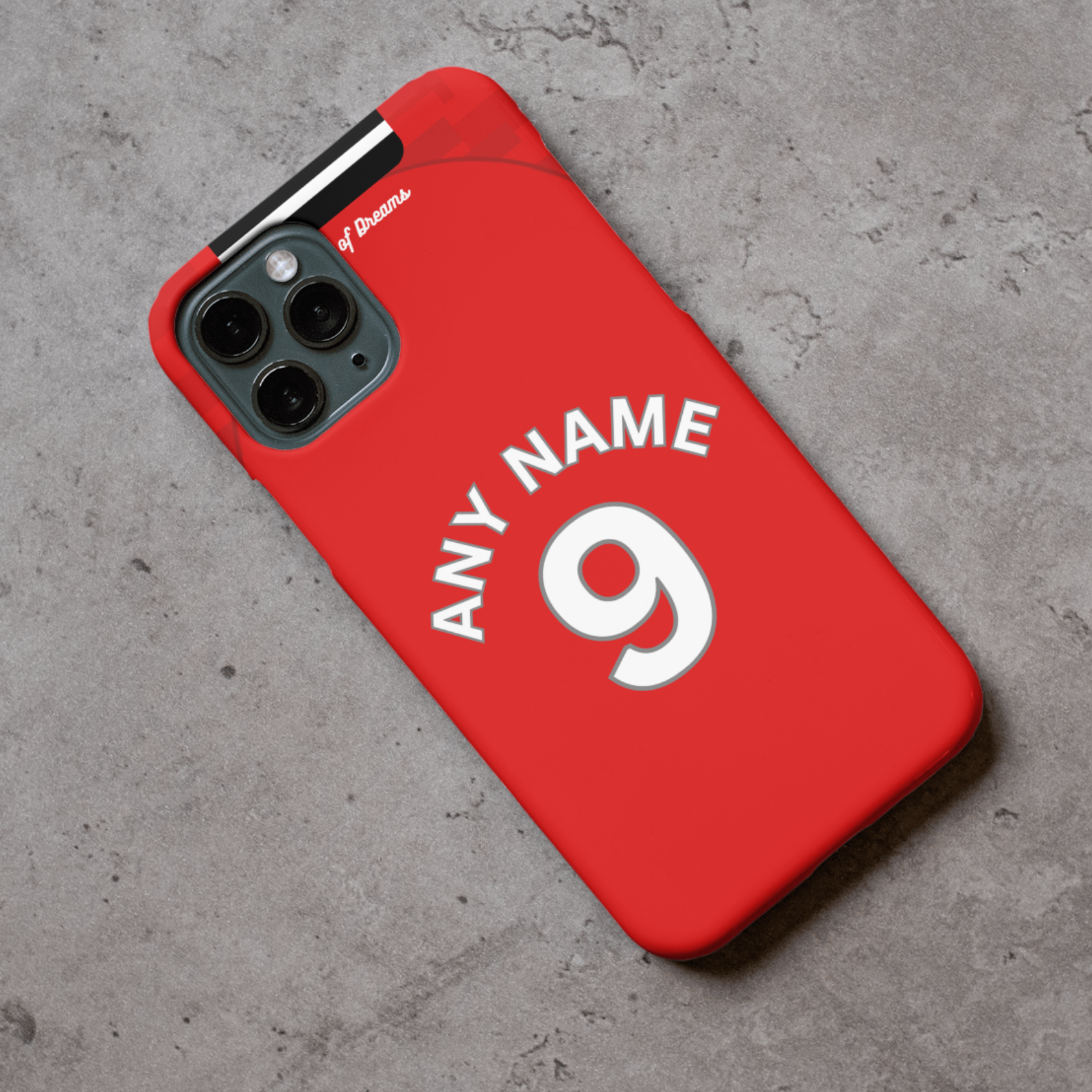 Man Utd 2025-2026 Home Football Shirt (choose any Name and Number) Protective Premium Rubber Silicone Phone Case