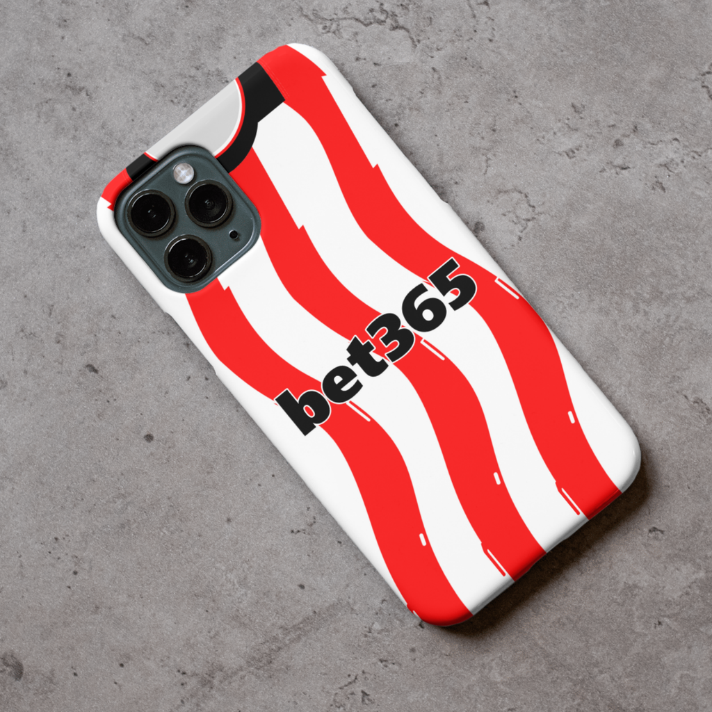 Stoke City 2025/26 Home Retro Protective Premium Hard Rubber Silicone Phone Case Cover