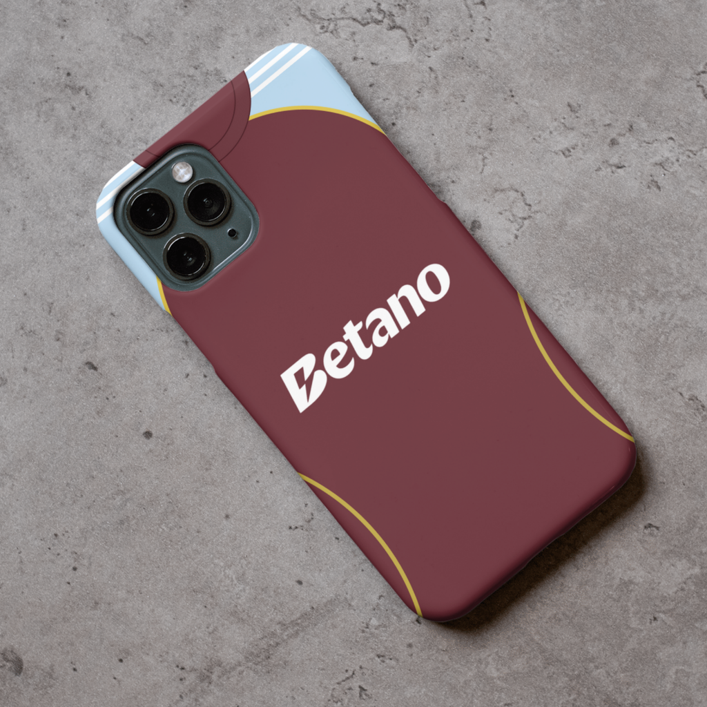 Aston Villa 2025/26 Home Shirt Protective Premium Hard Rubber Silicone Phone Case Cover