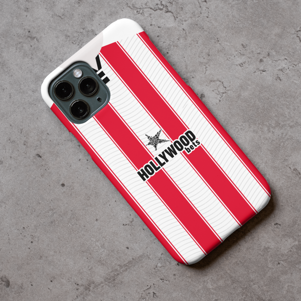 Brentford 2025/26 Home Shirt Protective Premium Hard Rubber Silicone Phone Case Cover
