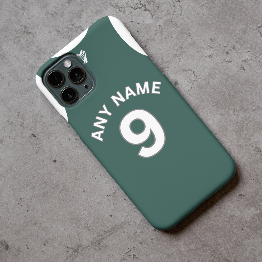 Hibs 2025-2026 Home Football Shirt (choose any Name and Number) Protective Premium Rubber Silicone Phone Case