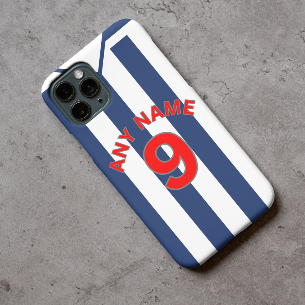 West Brom 2025-2026 Home Football Shirt (choose any Name and Number) Protective Premium Rubber Silicone Phone Case