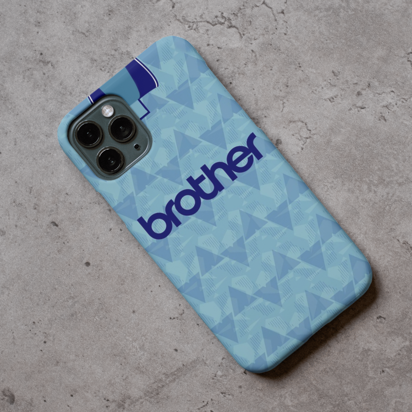 Man City Retro Shirt Protective Premium Hard Rubber Silicone Phone Case Cover