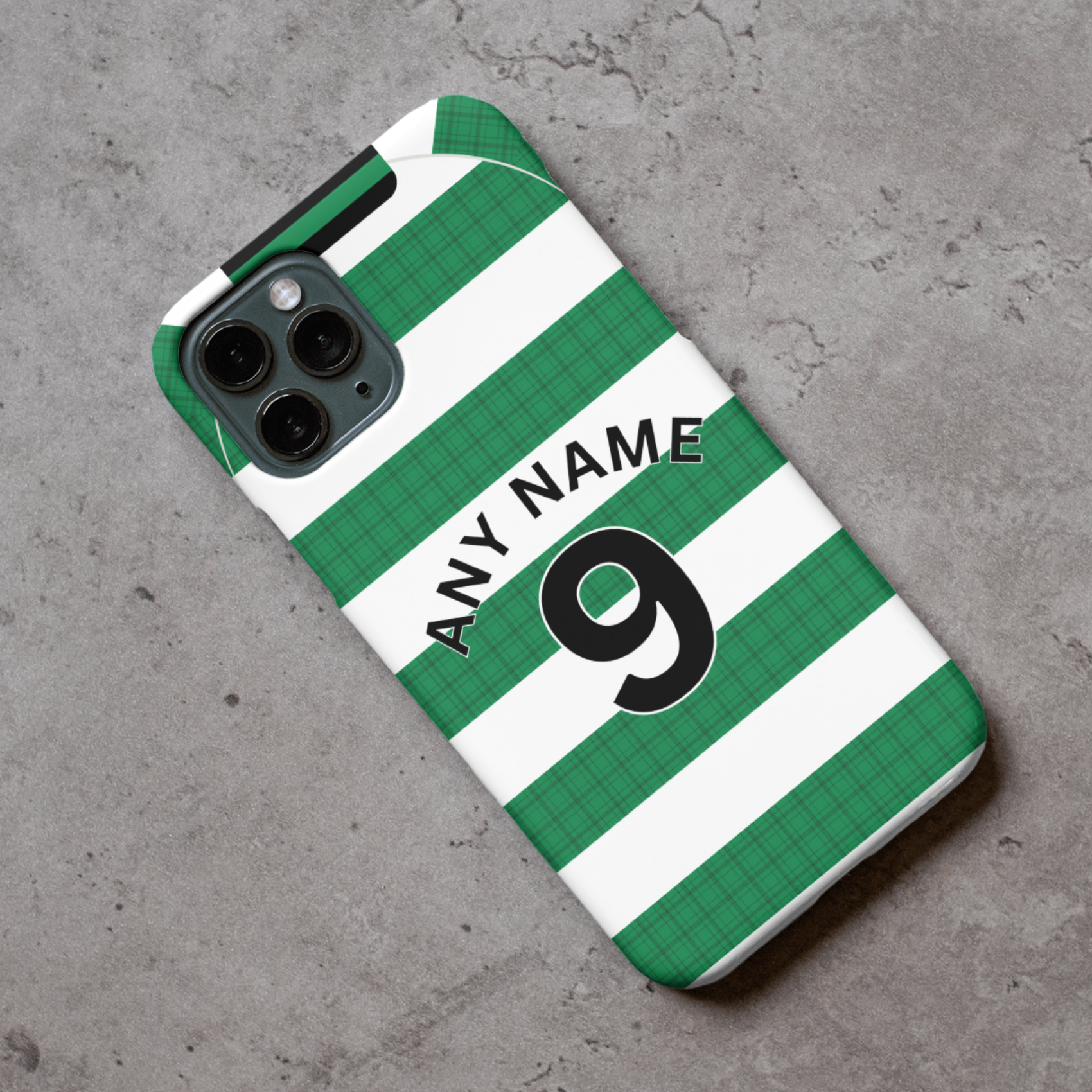 Glasgow Cel 2025-2026 Home Football Shirt (choose any Name and Number) Protective Premium Rubber Silicone Phone Case - Image 4