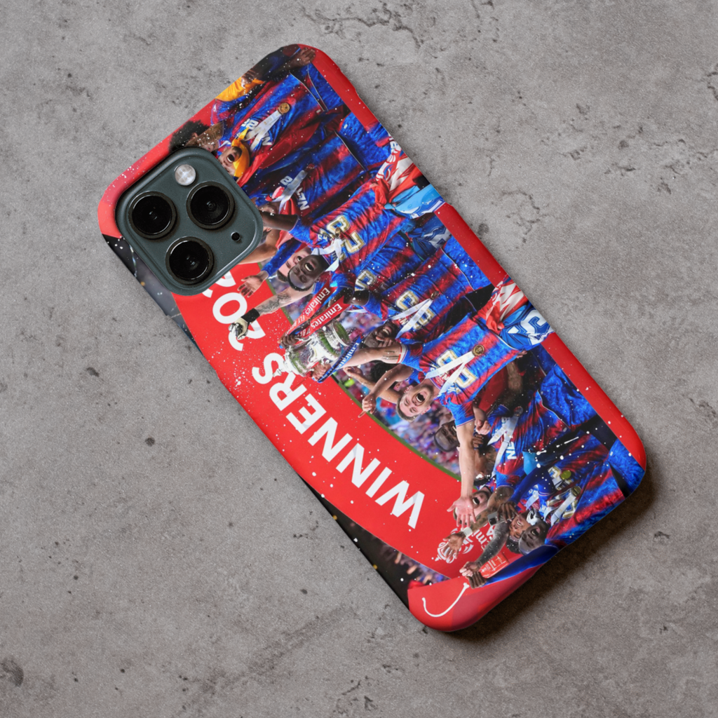 Crystal Palace FA CUP WINERS Protective Premium Hard Rubber Silicone Phone Case Cover