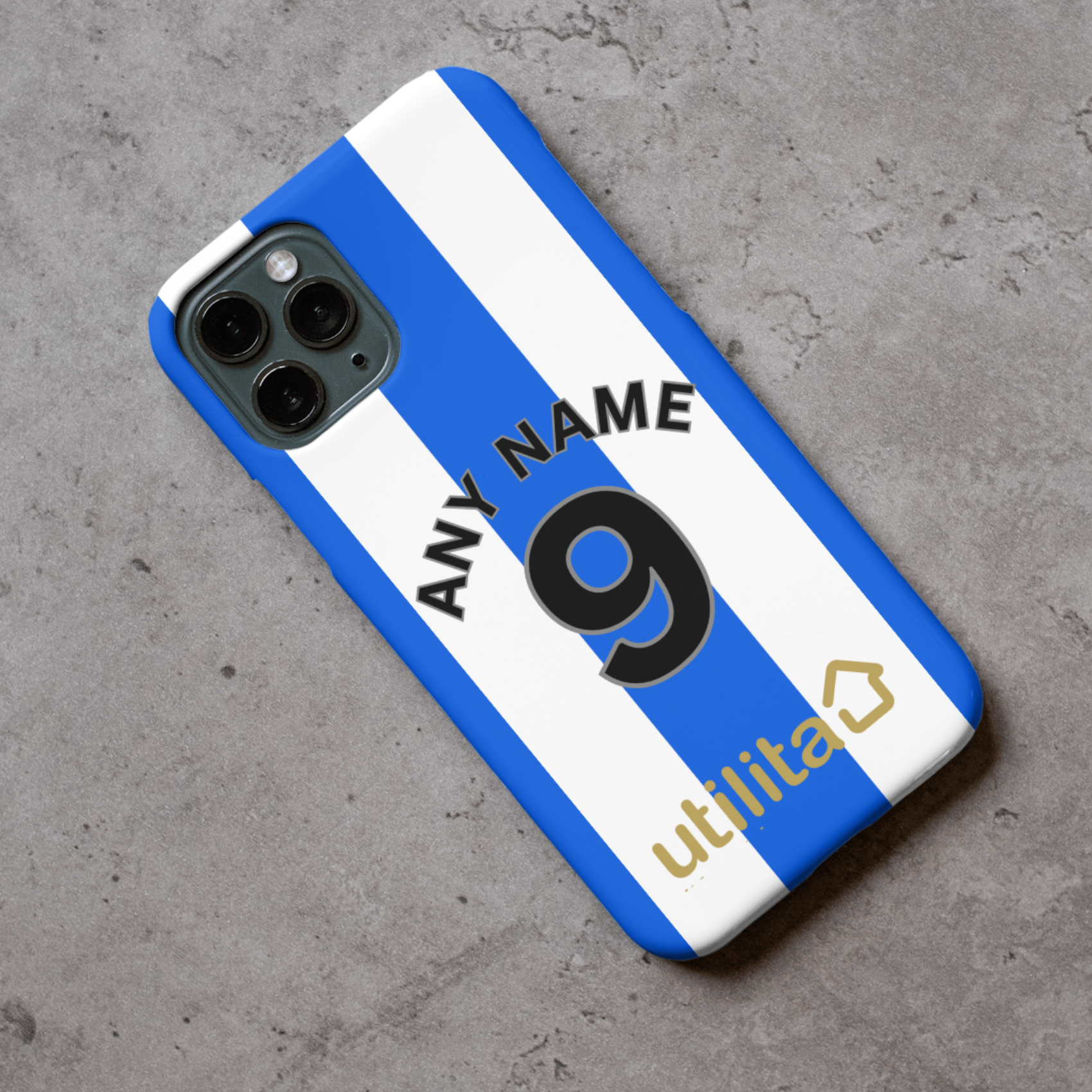 Huddersfield 2025/26 Home Football Shirt (choose any Name and Number) Protective Premium Rubber Silicone Phone Case