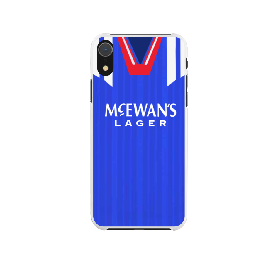 Rangers Retro Home Football Shirt Premium Protective Silicone Rubber Phone Case - Image 3