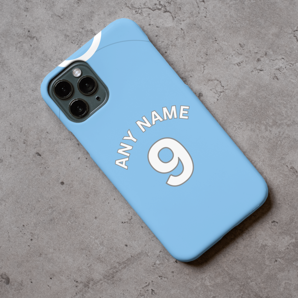 Man City 2025-2026 Home Football Shirt (choose any Name and Number) Protective Premium Rubber Silicone Phone Case