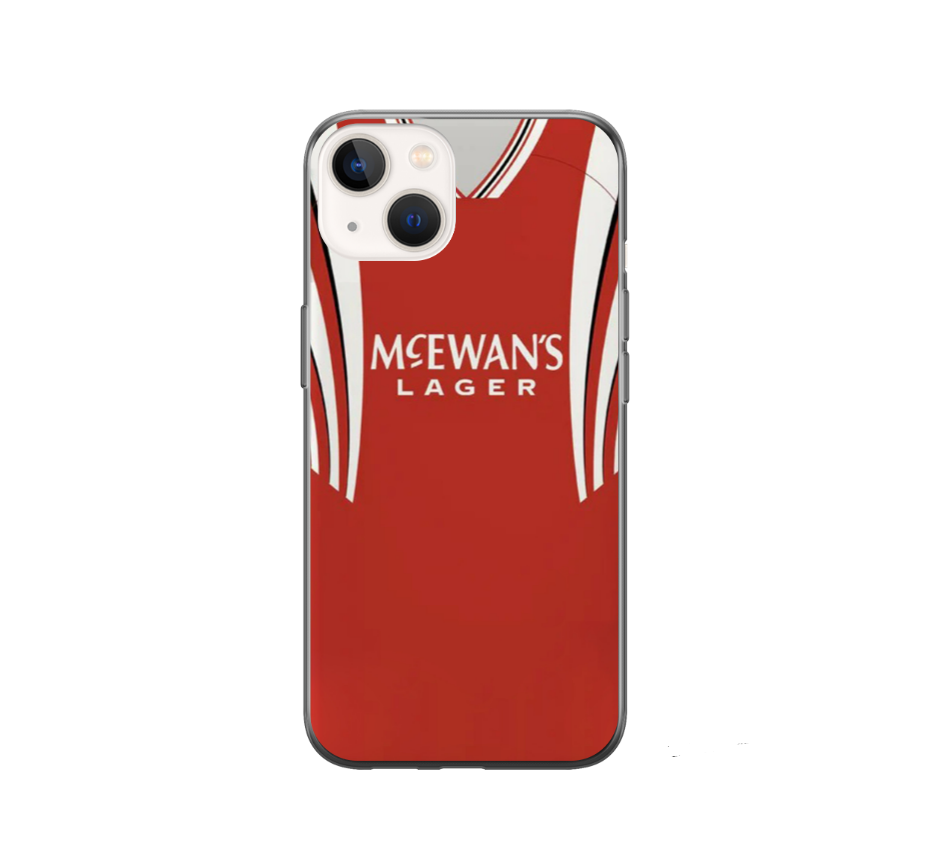 Rangers Away Retro Football Shirt Premium Protective Silicone Rubber Phone Case - Image 2