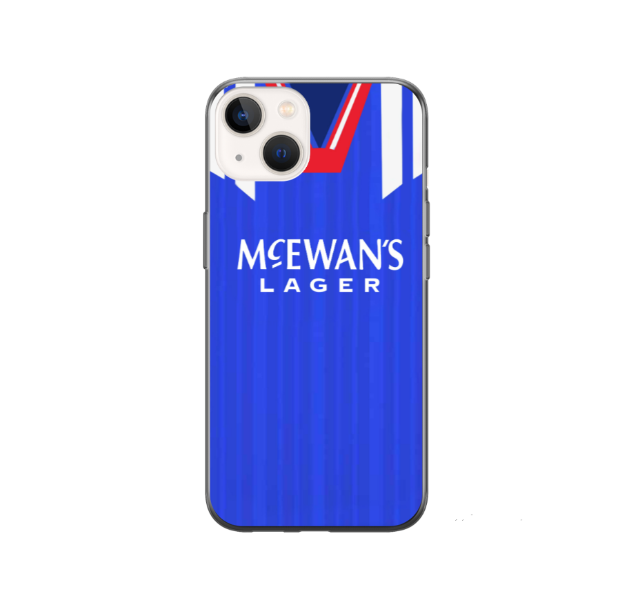 Rangers Retro Home Football Shirt Premium Protective Silicone Rubber Phone Case - Image 2