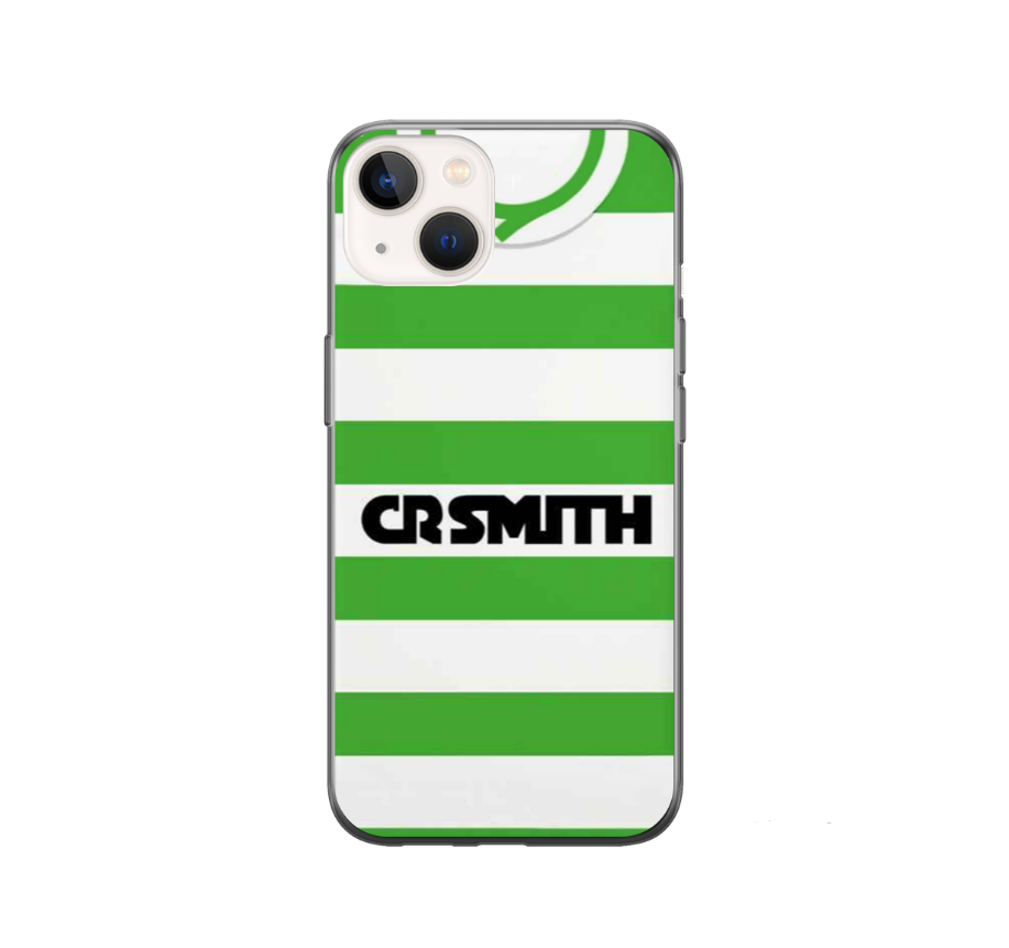 Glasgow Cel Retro Home Football Shirt Protective Premium Silicone Rubber Phone Case Cover - Image 2