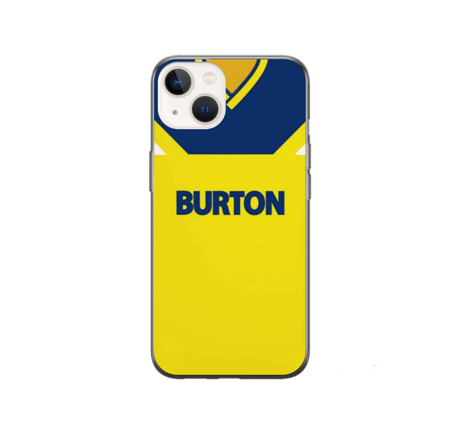 Leeds Away Retro Shirt Protective Premium Hard Rubber Silicone Phone Case Cover - Image 2