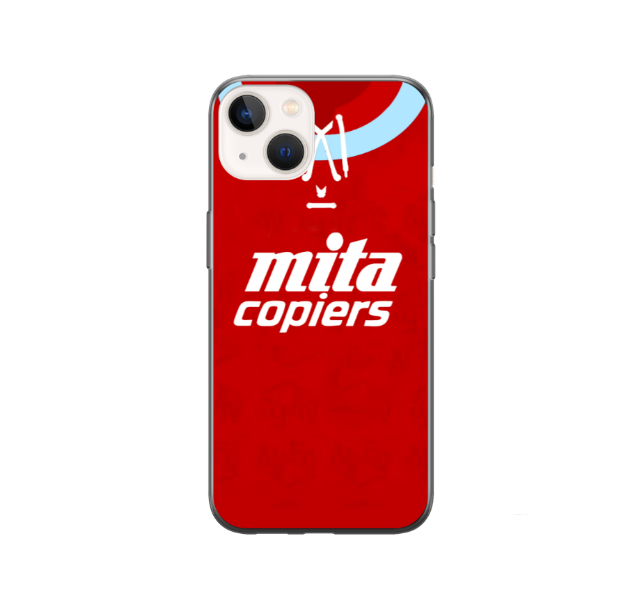 Aston Villa Retro Home Shirt Hard Rubber Premium Phone Case - Image 2