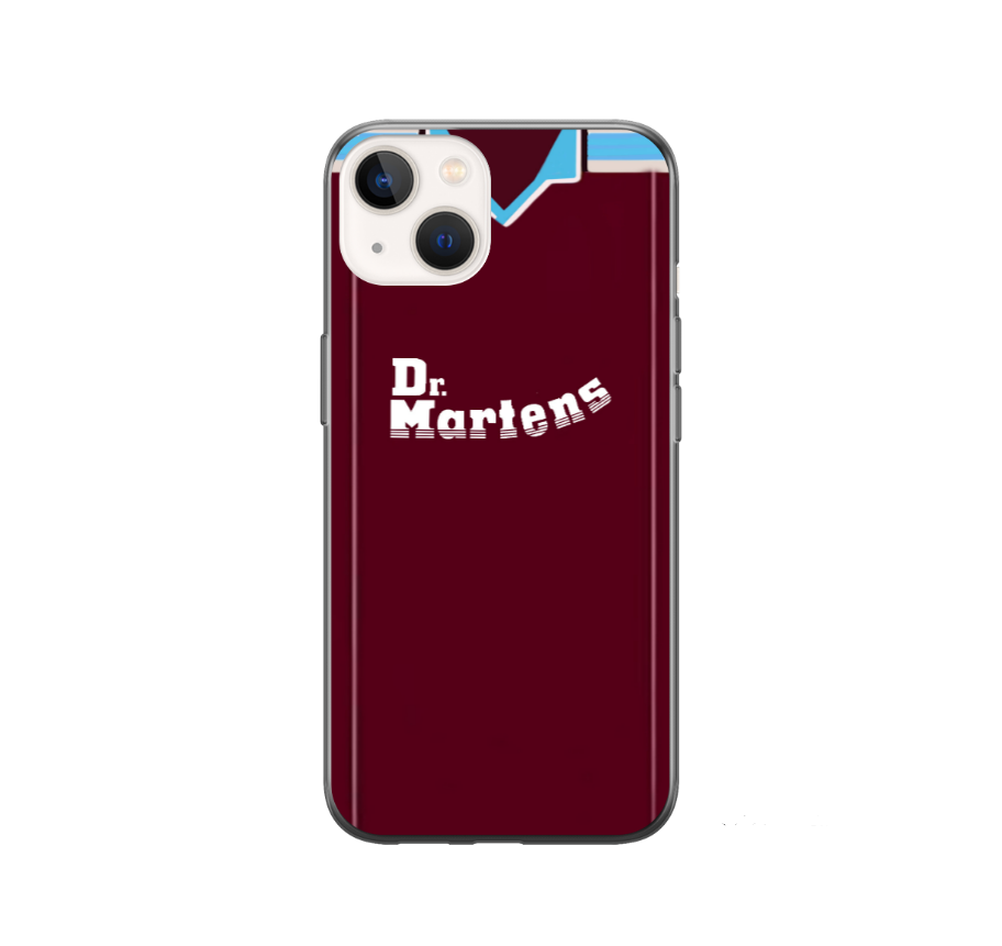 WH London Claret & Blue Shirt 1993/95 Protective Premium Hard Rubber Silicone Phone Case Cover - Image 2