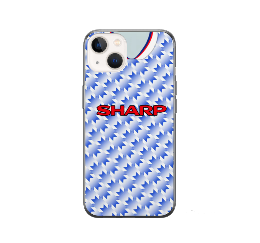Man Utd Away 1990 Protective Premium Hard Rubber Silicone Phone Case Cover - Image 2