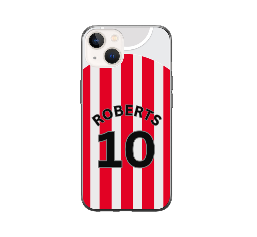 Sunderland 2023-2024 Home Football Shirt (choose any Name and Number) Protective Premium Rubber Silicone Phone Case - Image 3