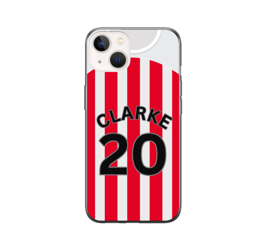 Sunderland 2023-2024 Home Football Shirt (choose any Name and Number) Protective Premium Rubber Silicone Phone Case - Image 4