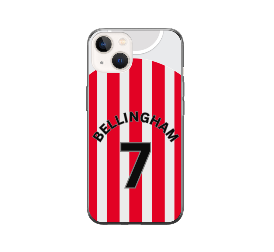 Sunderland 2023-2024 Home Football Shirt (choose any Name and Number) Protective Premium Rubber Silicone Phone Case - Image 5