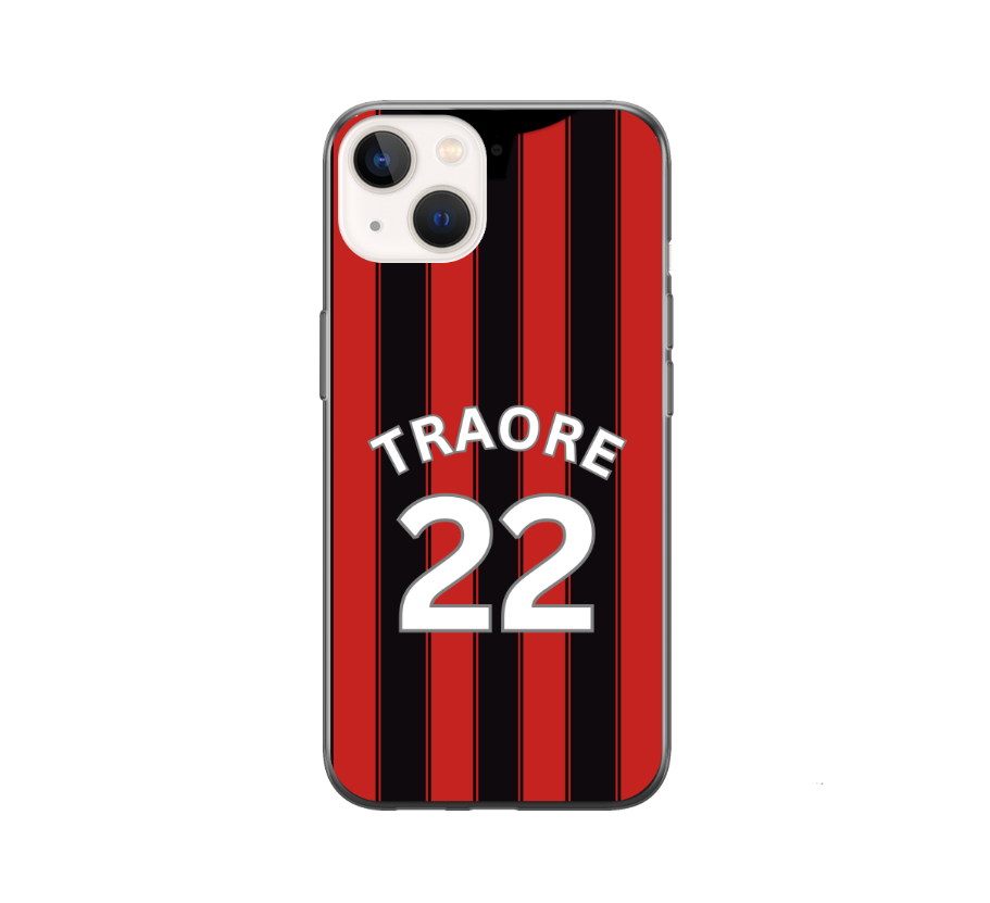 Bournemouth 2023-2024 Home Football Shirt (choose any Name and Number) Protective Premium Rubber Silicone Phone Case - Image 5