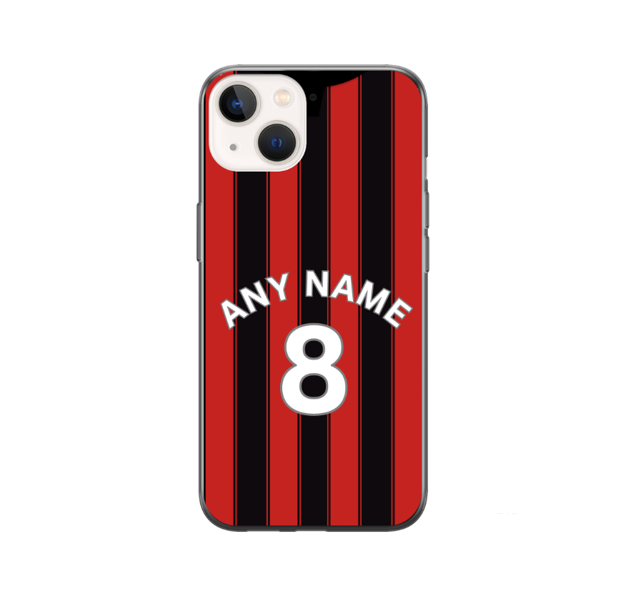 Bournemouth 2023-2024 Home Football Shirt (choose any Name and Number) Protective Premium Rubber Silicone Phone Case - Image 2
