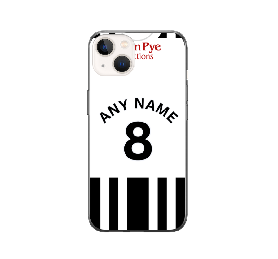 Notts County 2023-2024 Home Football Shirt (choose any Name and Number) Protective Premium Rubber Silicone Phone Case - Image 2
