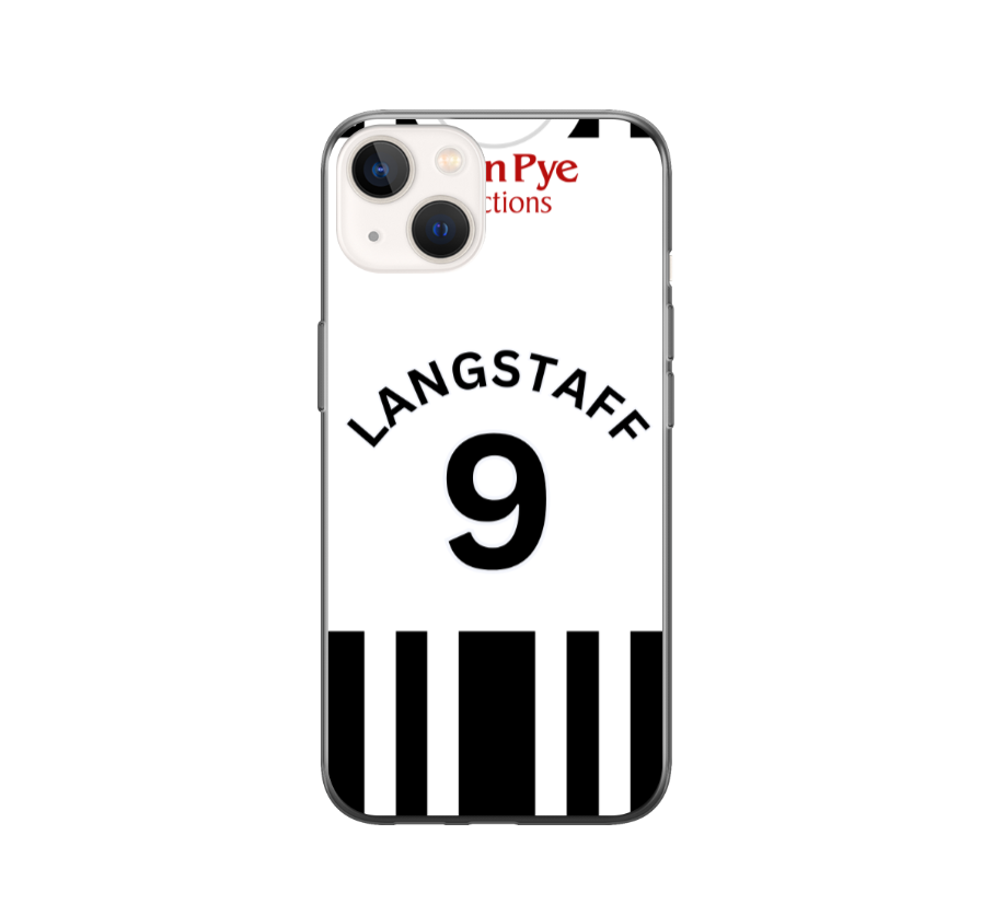 Notts County 2023-2024 Home Football Shirt (choose any Name and Number) Protective Premium Rubber Silicone Phone Case - Image 4