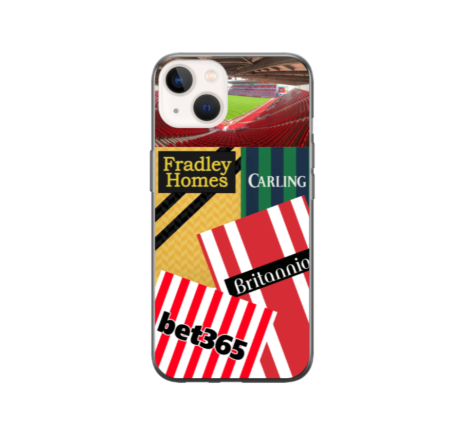 Stoke City Home Retro Shirt Collage Protective Premium Hard Rubber Silicone Phone Case Cover - Image 2