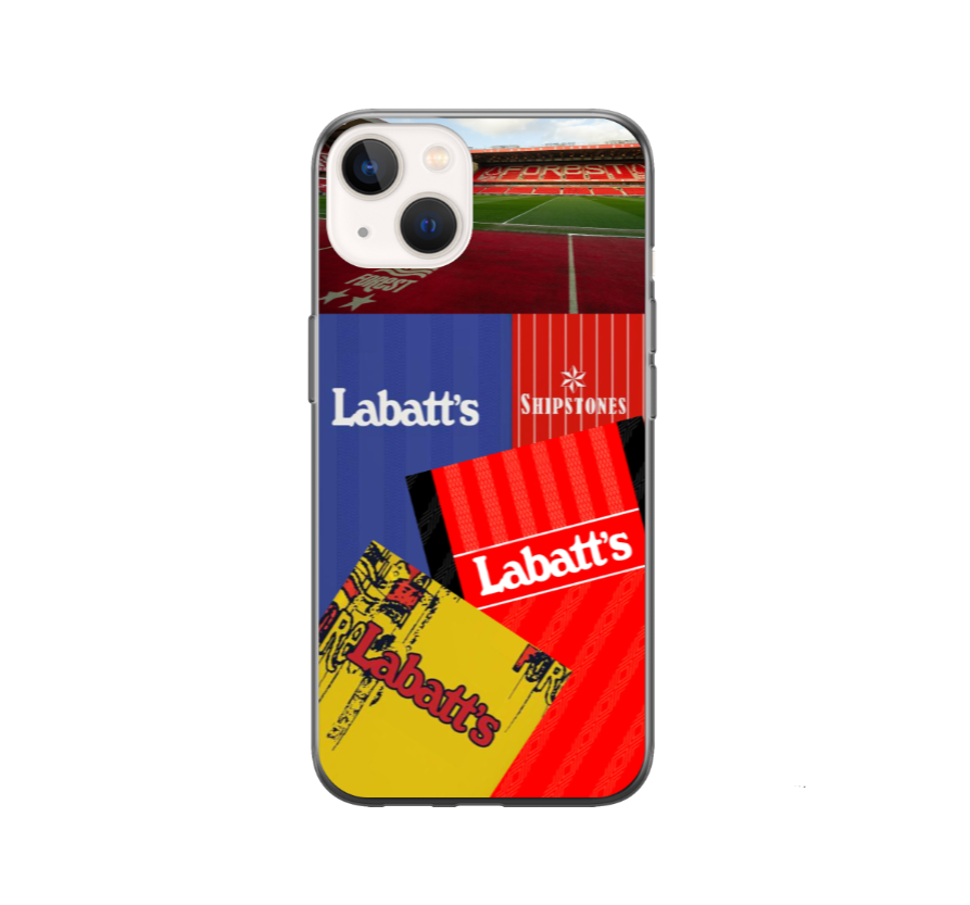 Nottingham Forest Retro Football Shirt Collage Protective Premium Hard Rubber Silicone Phone Case Cover - Image 2