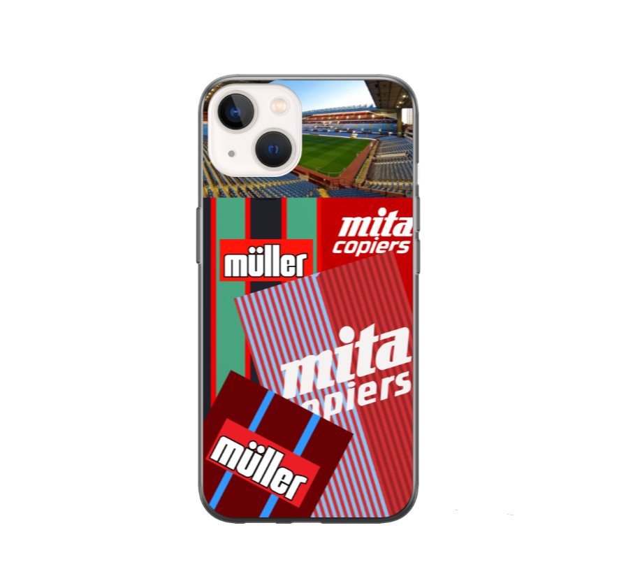 Aston Villa Retro Shirt Collage Protective Premium Hard Rubber Silicone Phone Case Cover - Image 2