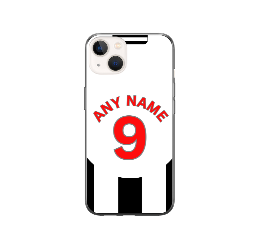 Newcastle United 2024-2025 Home Football Shirt (choose any Name and Number) Protective Premium Rubber Silicone Phone Case - Image 2