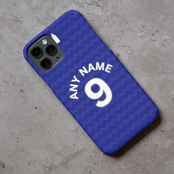 Everton 2025-2026 Home Football Shirt (choose any Name and Number) Protective Premium Rubber Silicone Phone Case