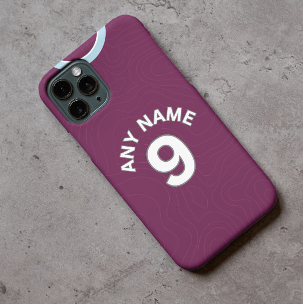 Burnley 2025-2026 Home Football Shirt (choose any Name and Number) Protective Premium Rubber Silicone Phone Case