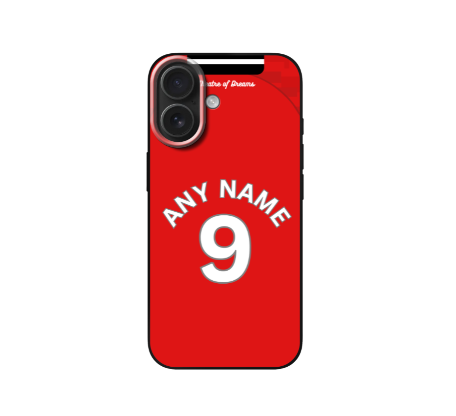 Man Utd 2025-2026 Home Football Shirt (choose any Name and Number) Protective Premium Rubber Silicone Phone Case - Image 2