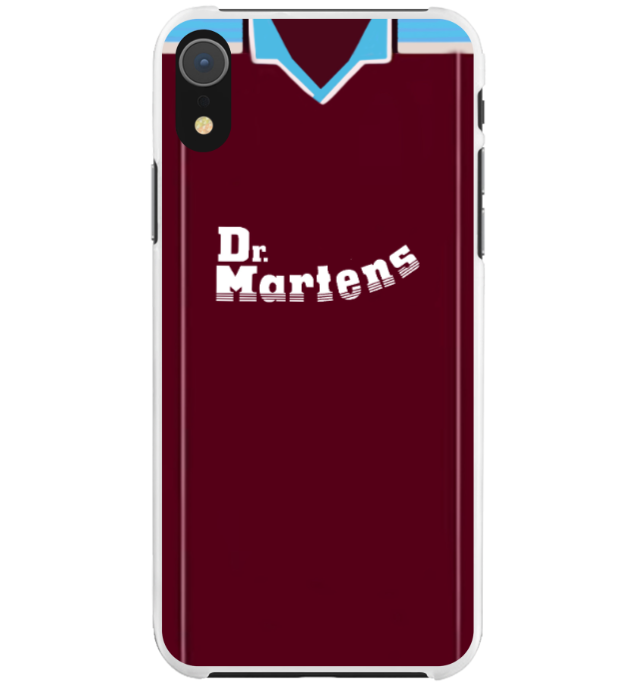 WH London Claret & Blue Shirt 1993/95 Protective Premium Hard Rubber Silicone Phone Case Cover - Image 4