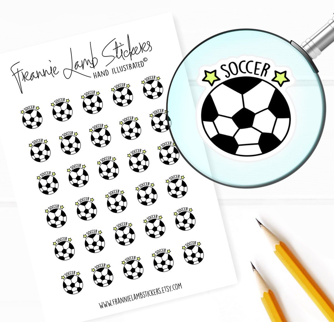Soccer Stickers (1/2" each), Sports Planner Stickers, Soccer Practice and Game Reminder Stickers for Calendars, Planners , Crafts and more - Image 2