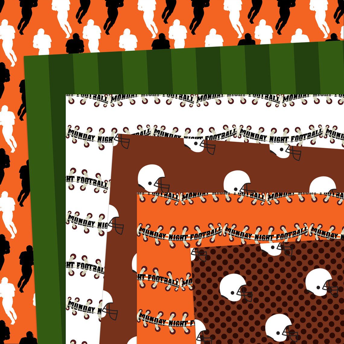 45 American Football Sports Digital Papers and 20 Clip Art items -Digital & Printable scrapbooking paper PU/CU - Image 7