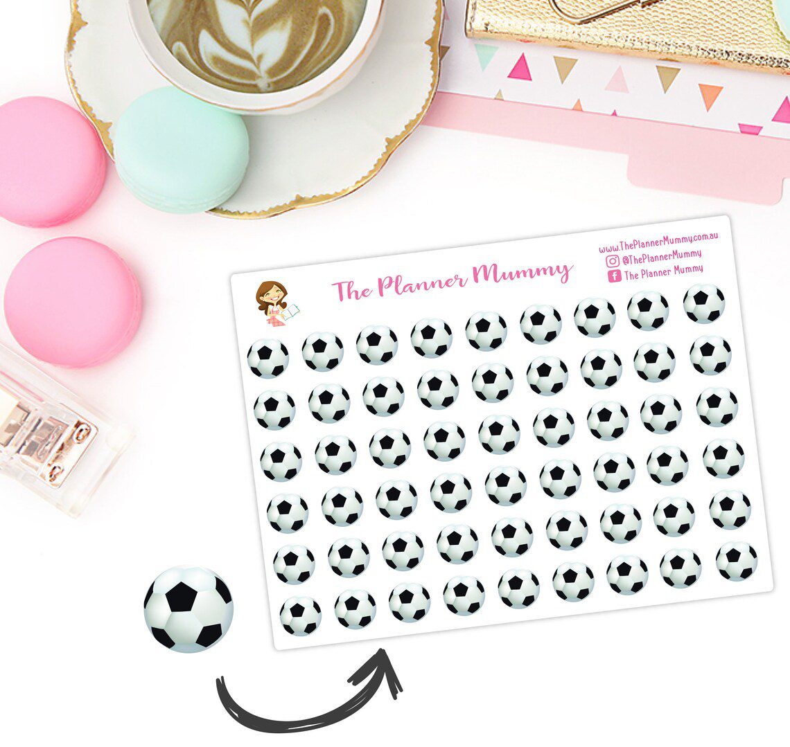 Baseball Netball Soccer Basketball Game Icon Reminder Planner Diary Stickers Football Match School Sports Organised Mummy Kikki K - Image 5