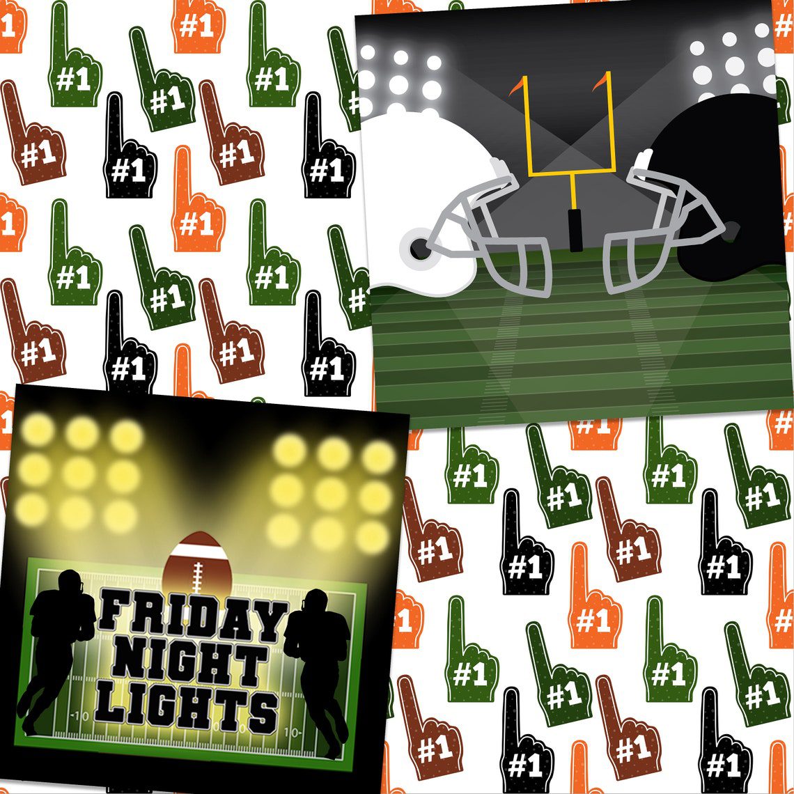 45 American Football Sports Digital Papers and 20 Clip Art items -Digital & Printable scrapbooking paper PU/CU - Image 11