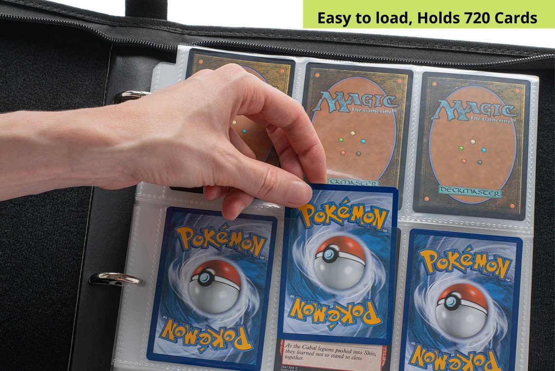 Trading Card Binder, Kpop Photocard Book, Album, 3-Ring Binder for MTG, TCG, Football, Baseball Cards, collector Polaroid cards, A4 Pages - Image 8