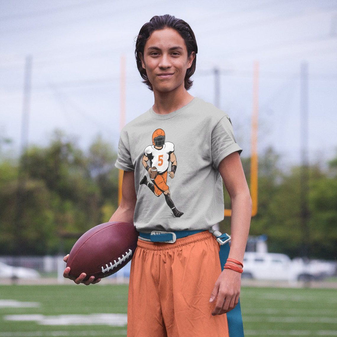 Football Player SVG, Football Player png, Football Cutfile, Football Digital Download, Football Shirt svg, Sports Kid svg, Football Kid svg - Image 3