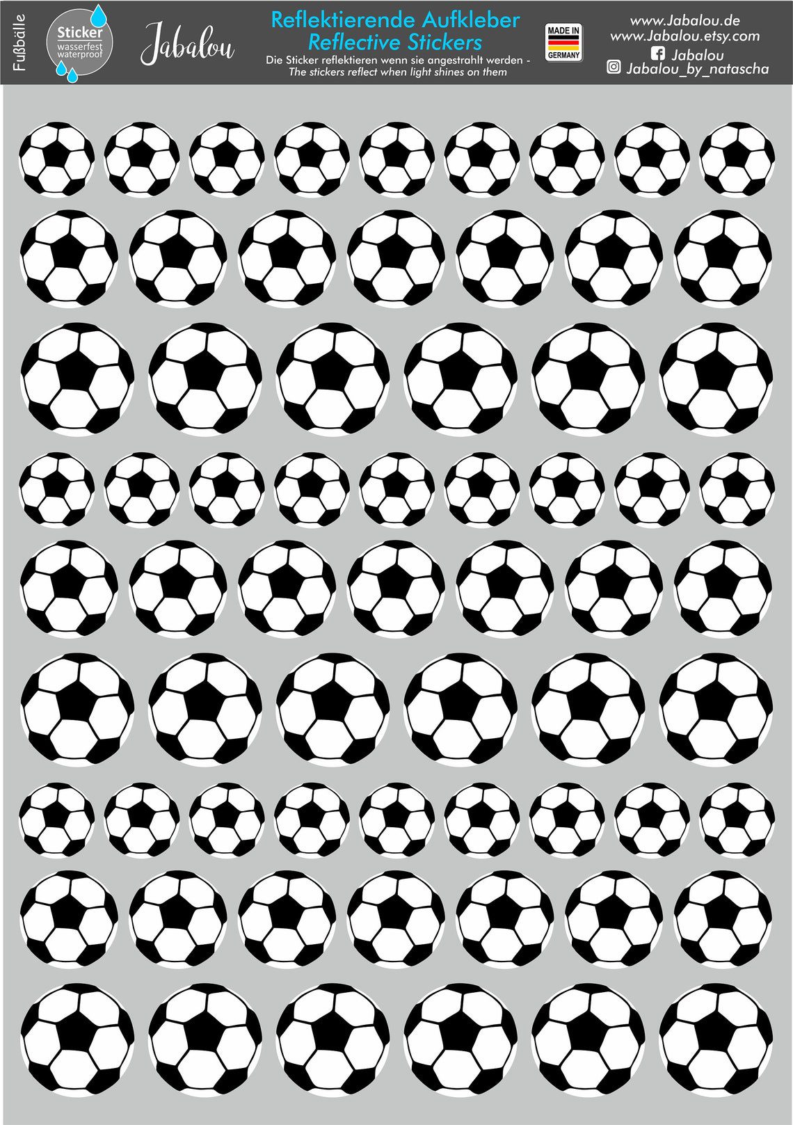 Football REFLECTIVE stickers - Image 5