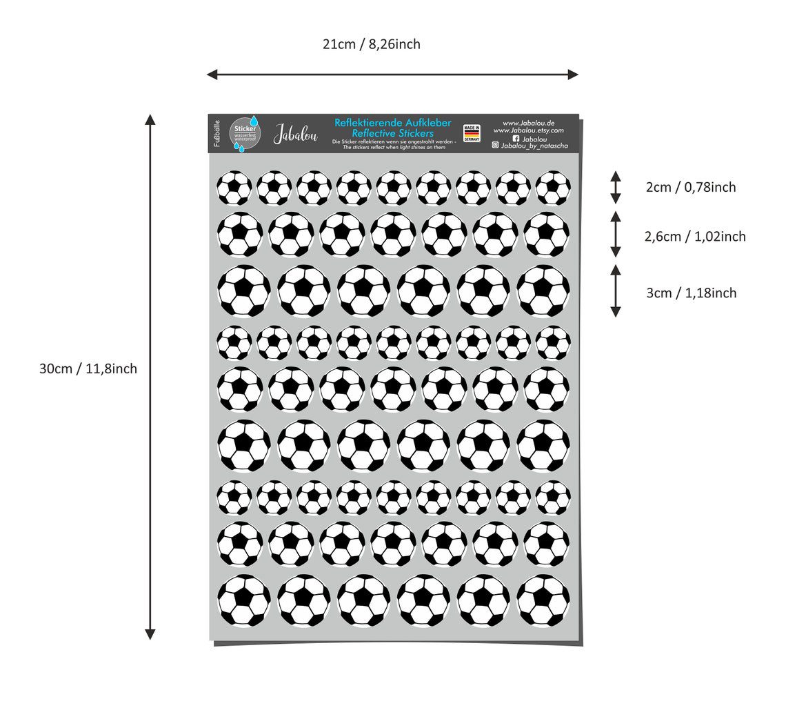 Football REFLECTIVE stickers - Image 6